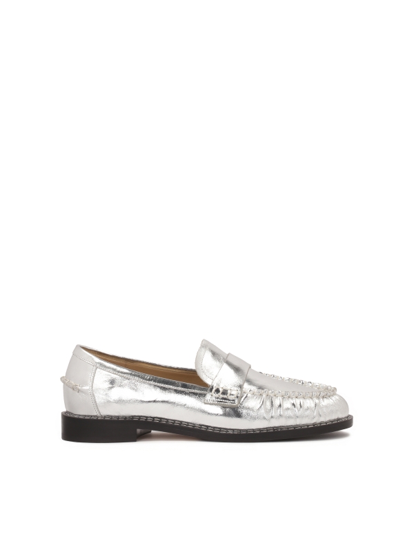 Silver loafers style shoes CAHOKIA