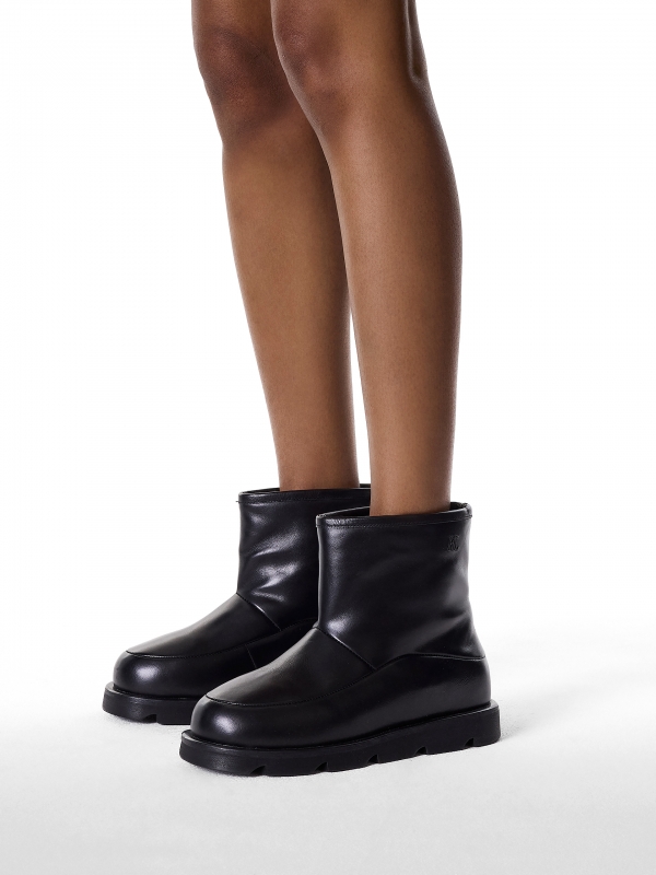 Minimalist black insulated snow boots KS AURELIE
