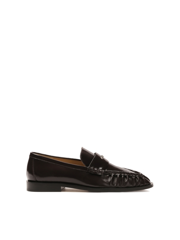 Dark brown shoes with a transverse stripe KS OLZA
