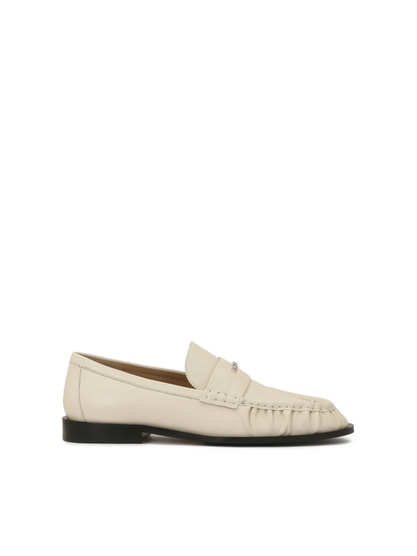 Beige loafers with a crease on the nose KS OLZA