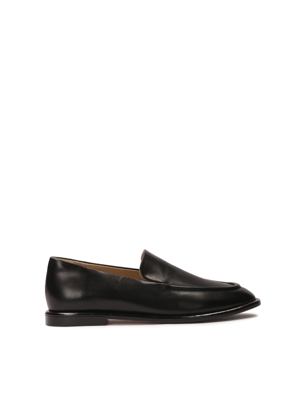 Black loafers made of natural leather KS MODANE