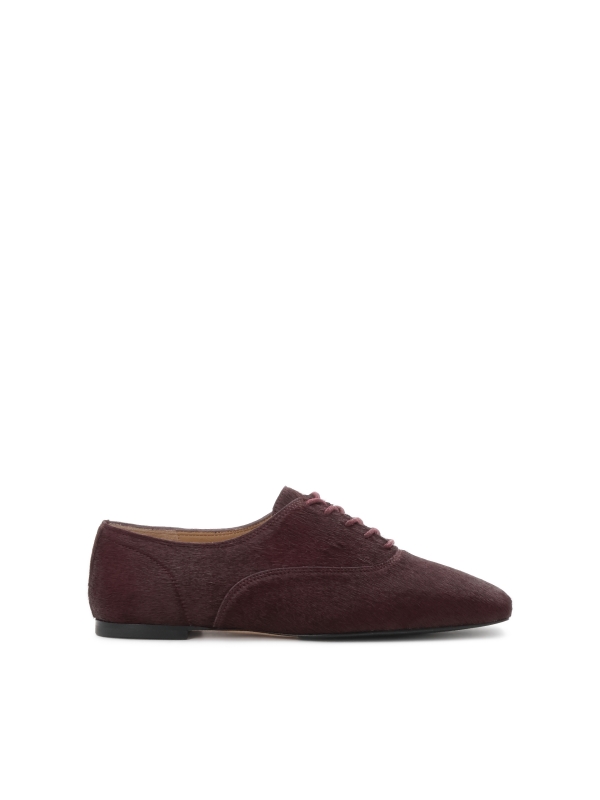 Maroon bristles leather shoes KS LORIENT